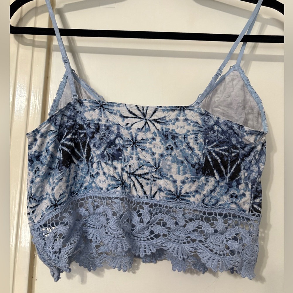 ❤️‍🔥3 for $20❤️‍🔥 Lace Tie Dye Cropped Tank / Bralette - Picture 3 of 6